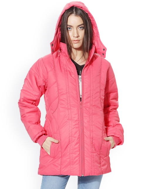 

People Peach Pink Quilted Jacket