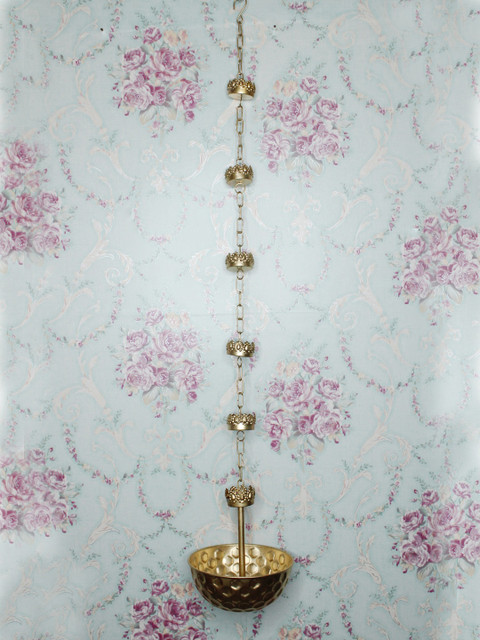 

Wonderland Gold-Toned Small Hanging Diya With Chain