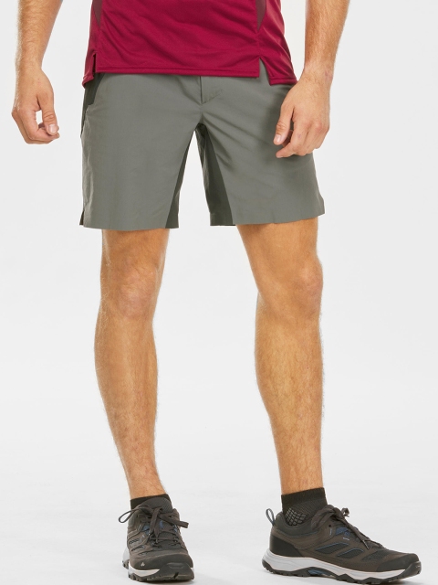 

Quechua By Decathlon Men Grey Colourblocked Sports Shorts