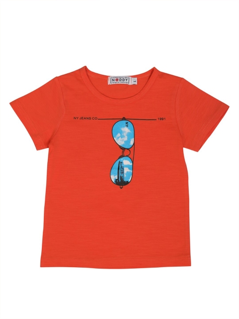 

Noddy Boys Orange Printed Applique T-shirt
