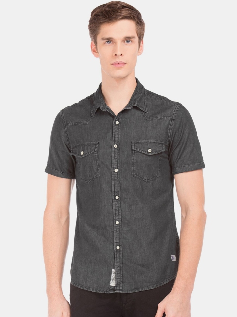 

Cherokee Men Black Slim Fit Casual Cotton Shirt