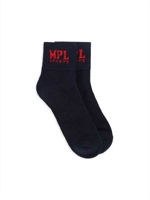 

MPL SPORTS Men Black & Red Solid Anti Microbial Ankle Length Socks