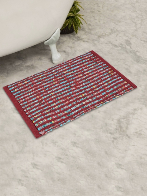 

Home Centre Red Textured 150 GSM Cotton Woven Bath Rug