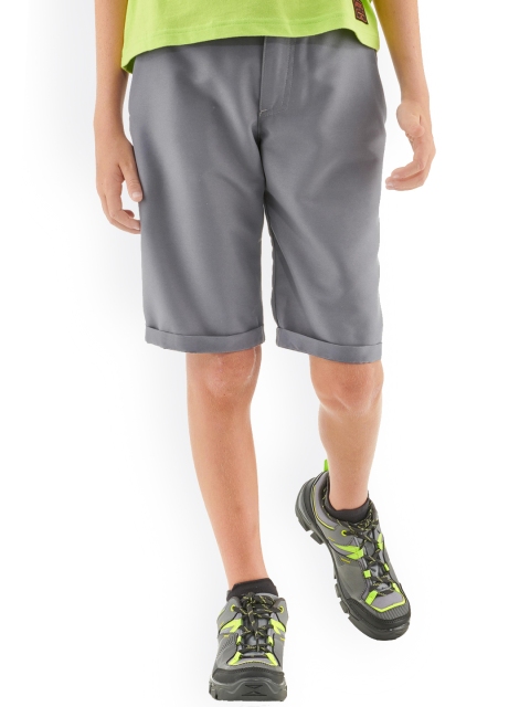 

Quechua By Decathlon Unisex Kids Grey Hiking Sports Shorts