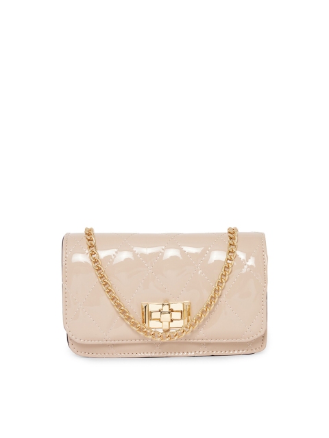 

ALDO Women Beige & Gold-Toned Two Fold Wallet