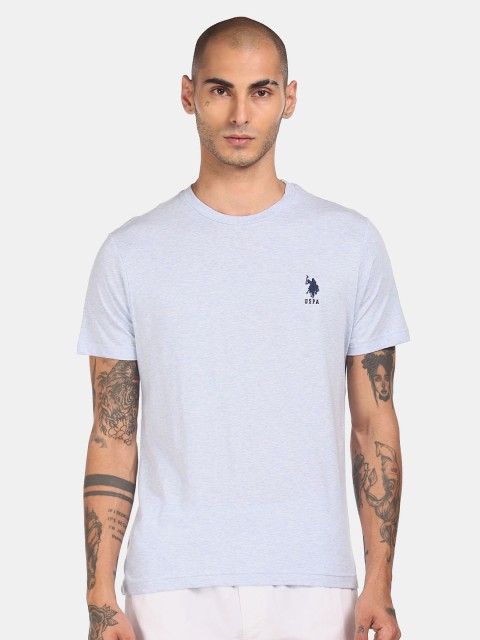 

U S Polo Assn Men Blue Solid T-shirt