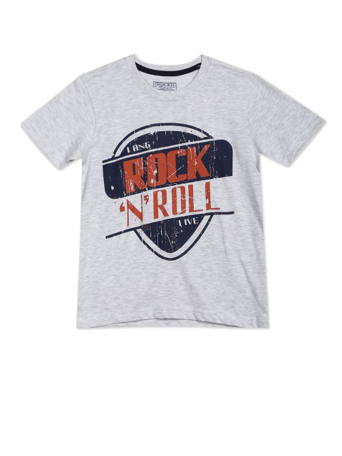 

Cherokee Boys Grey Sports Printed T-shirt