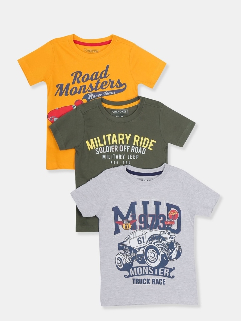 

Cherokee Boys Assorted Typography Pack of 3 Printed T-shirt