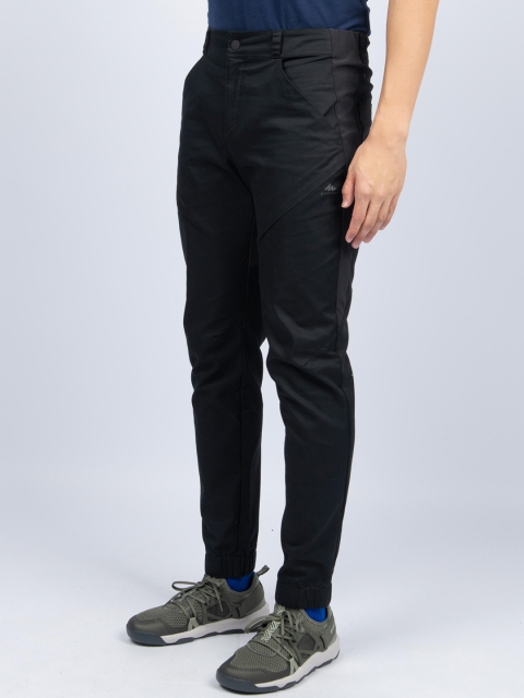 

Quechua By Decathlon Men Black Country Walking NH500 Slim Fit Hiking and Trekking Trousers