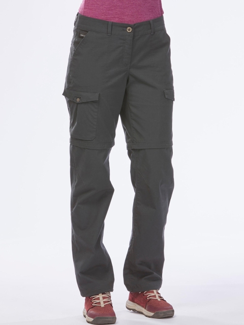 

FORCLAZ By Decathlon Women Grey Travel Trekking Trousers