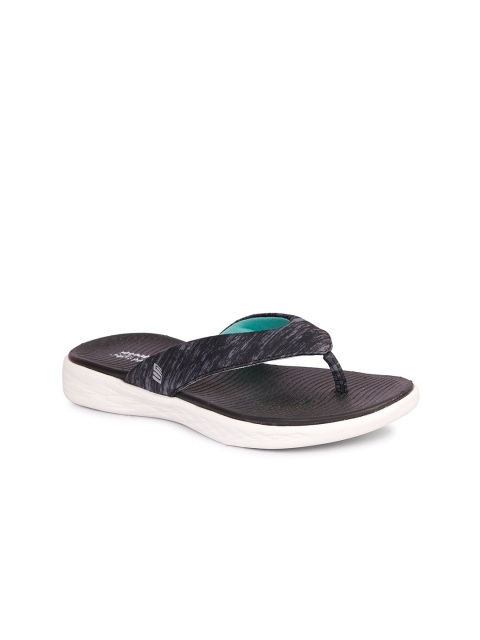 

SKORA Women Black & Blue Thong Flip-Flops