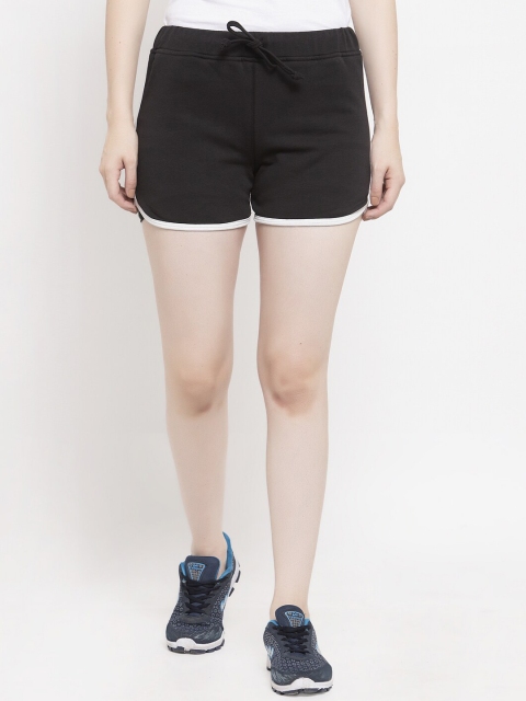 

UnaOne Women Plus Size Black Sports Shorts