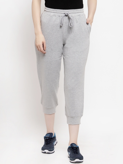

UnaOne Women Grey Solid Cotton Joggers