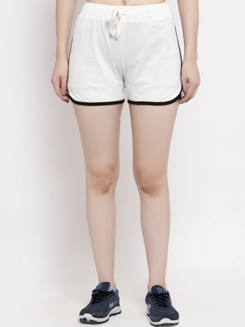 

UnaOne Women White Sports Shorts
