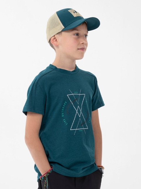 

Quechua By Decathlon Boys Green Typography Printed T-shirt