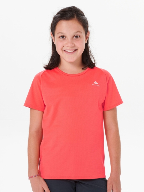

Quechua By Decathlon Kids Coral Orange Hiking MH500 T-shirt