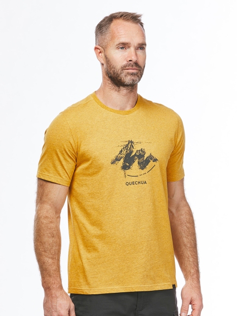 

Quechua By Decathlon Men Grey Typography Printed Hiking & Trekking T-shirt