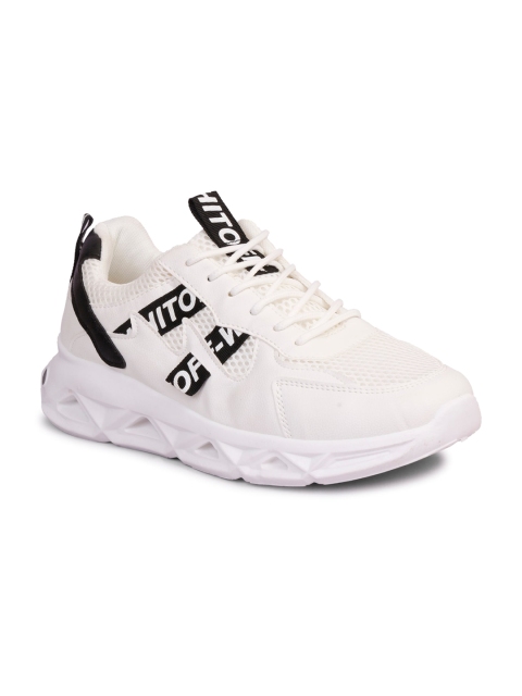 

CIPRAMO SPORTS Men White Woven Design Sneakers