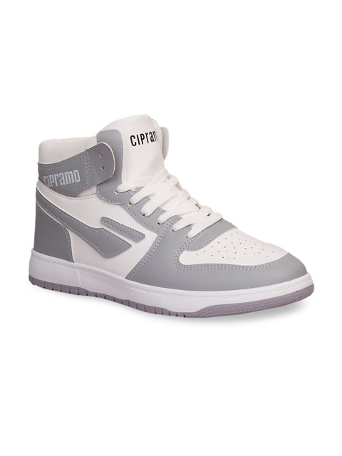 

CIPRAMO SPORTS Men Grey & White Colourblocked Sneakers