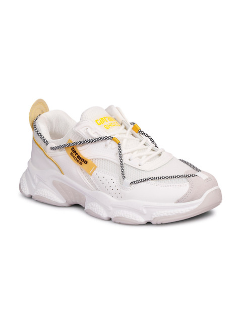 

CIPRAMO SPORTS Men White Colourblocked PU Sneakers