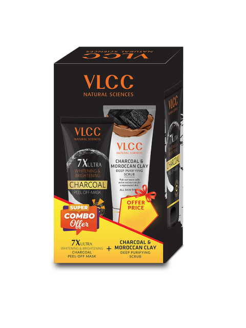 

VLCC Charcoal Scrub & Peel-Off Mask Combo for Deep Pore Cleansing