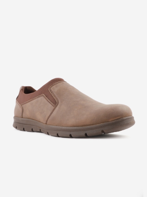 

Carlton London Men Brown Lightweight Slip-On Sneakers