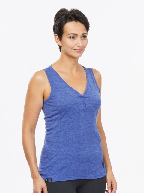 

FORCLAZ By Decathlon Women Blue Trekking Merino Wool T Shirt