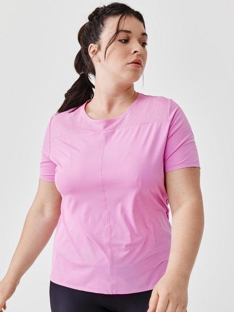 

Kalenji By Decathlon Women Pink Running Breathable T-shirt