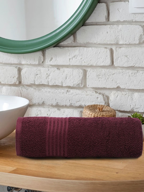 

Trident Maroon Cotton Blend 380 GSM Bath Towel