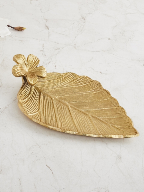 

Home Centre Gold-Toned Ceramic Decorative Platter Showpiece