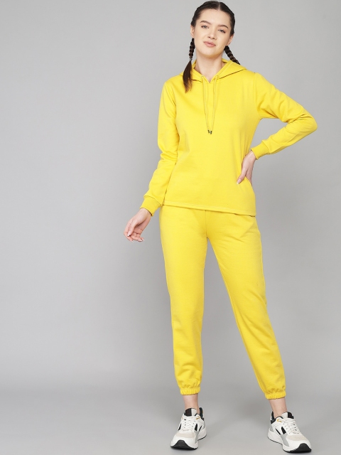 

Kotty Women Yellow Solid Track Suit