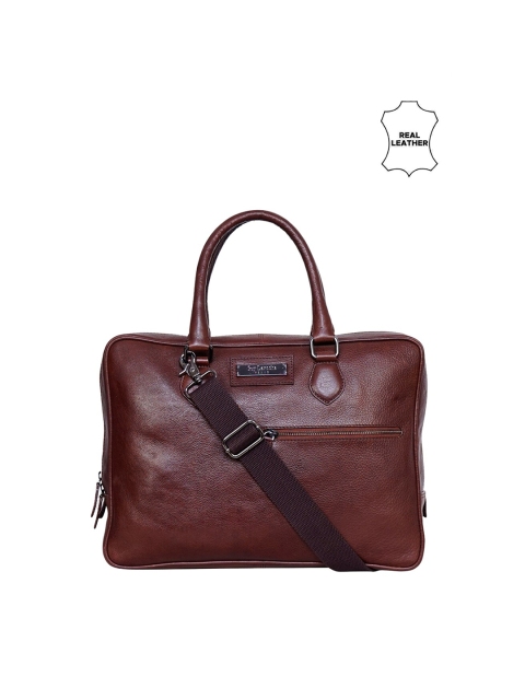 

Justanned Men Brown Leather Laptop Bag