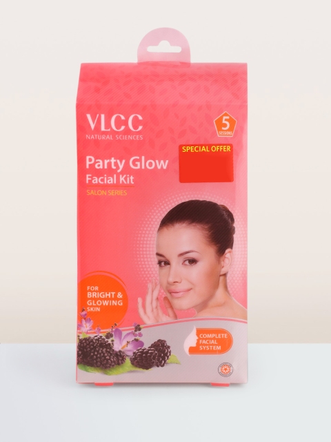 

VLCC Natural Sciences 5 Sessions Party Glow Facial Kit For Bright & Glowing Skin, Pink