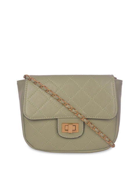 

Bagkok Green PU Structured Sling Bag with Quilted