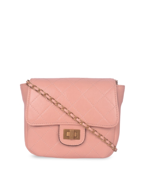 

Bagkok Pink PU Structured Sling Bag