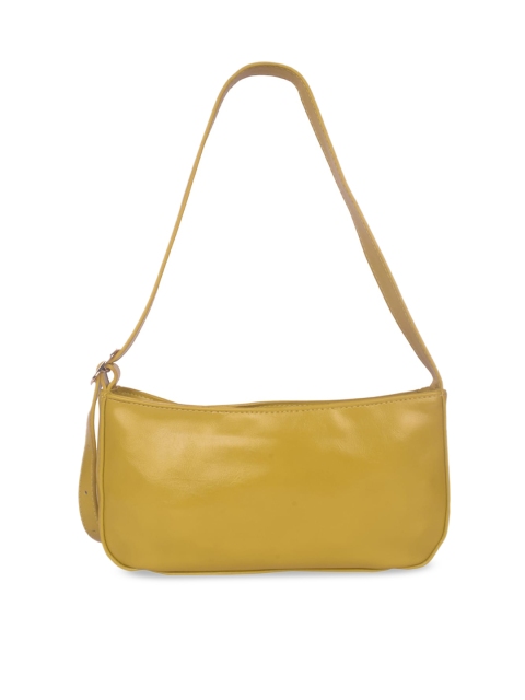 

Bagkok Yellow PU Half Moon Shoulder Bag