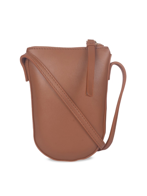 

Bagkok Tan PU Structured Sling Bag