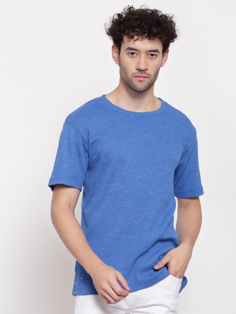 

PAUSE SPORT Men Blue Antimicrobial Outdoor T-shirt
