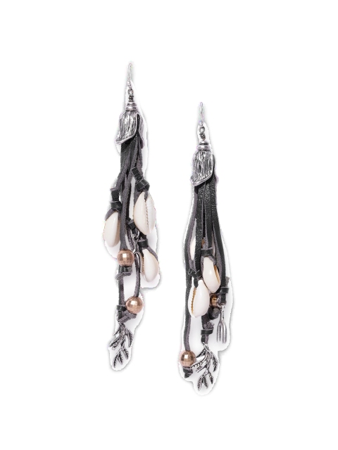 

Wild & Free Silver-Toned Quirky Drop Earrings