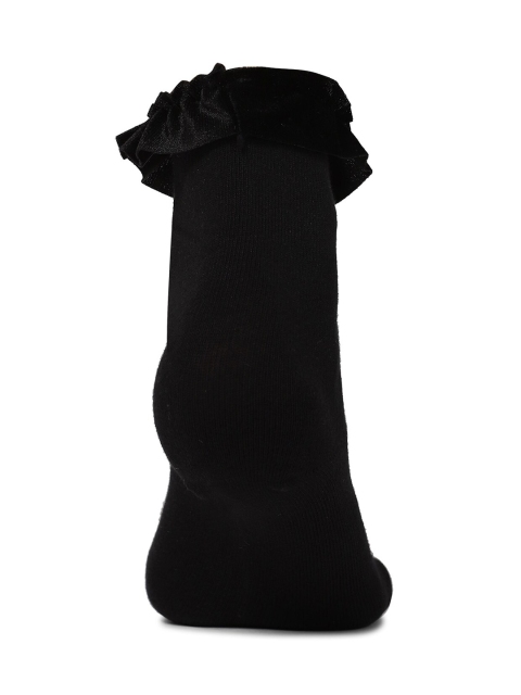

FOREVER 21 Women Black Solid Above Ankle-Length Cotton Socks