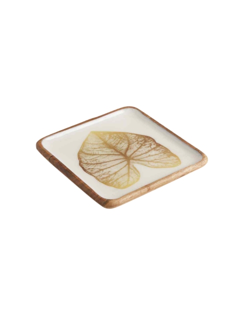 

Amoliconcepts White Enamel Finished Wooden Platter