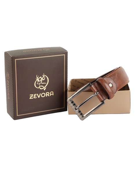 

ZEVORA Men Brown PU Leather Belt