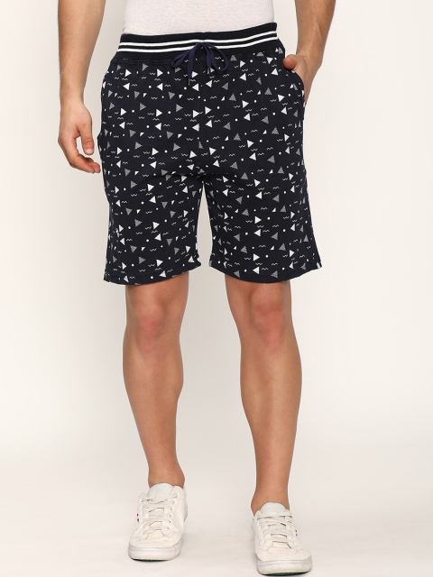 

V2 Value & Variety Men Navy Blue Cotton Printed Shorts