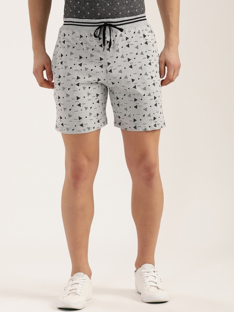 

V2 Value & Variety Men Grey Melange Printed Cotton Shorts