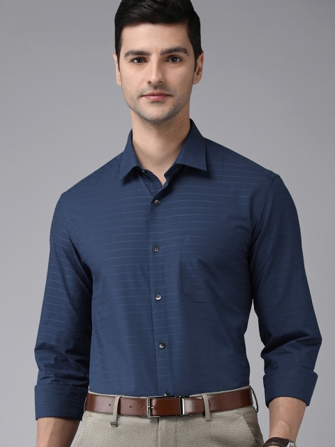 

Arrow Men Teal Blue Slim Fit Horizontal Stripes Formal Shirt