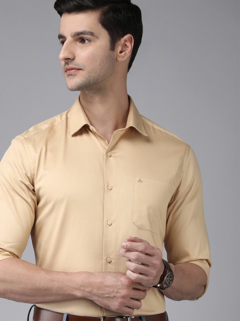 

Arrow Men Light Khaki Solid Original Slim Fit Formal Shirt, Peach