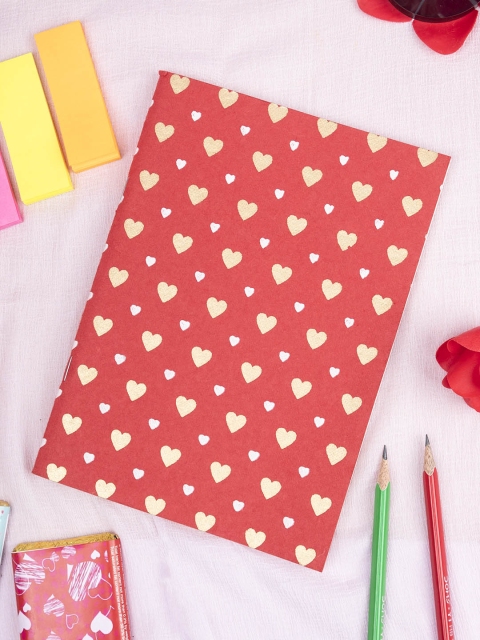 

MARKET99 Red & White Printed A5 Notebook Dairy