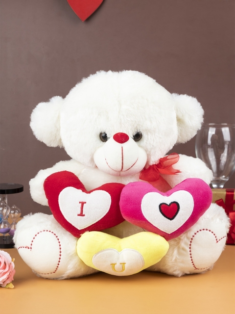 

MARKET99 Cream-Coloured & Pink Soft Teddy Bear Gift Set
