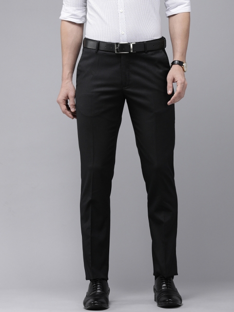 

Arrow Men Black Solid Tailored Fit Formal Trousers