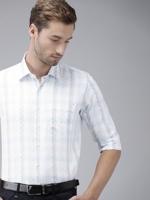 

Van Heusen Men Multicoloured Standard Slim Fit Micro Checks Formal Shirt, Multi